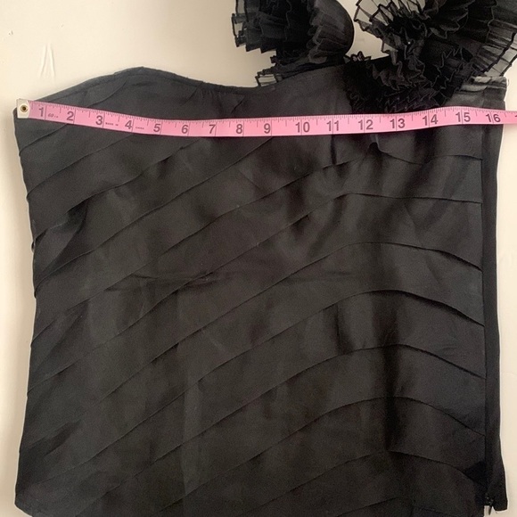 Bebe One Shoulder Silk Corset Bustier - Picture 4 of 14